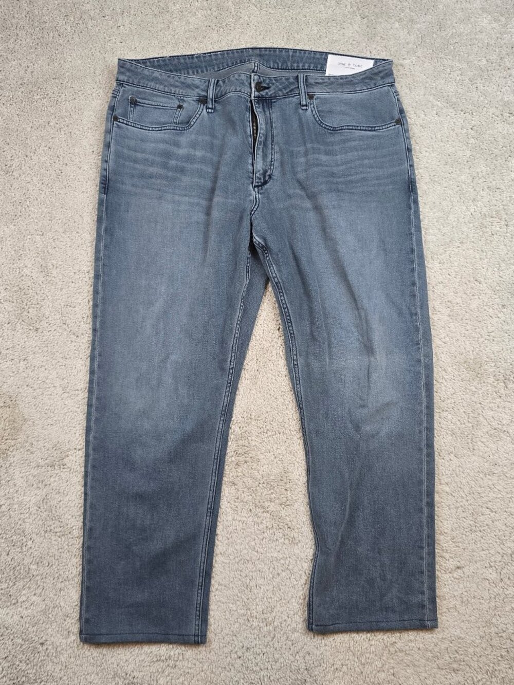 Rag and Bone Men's Jeans Size 38x32 Blue Fit 3 Athletic Fit Casual USA Zipper